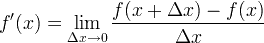 The formal definition of a derivative